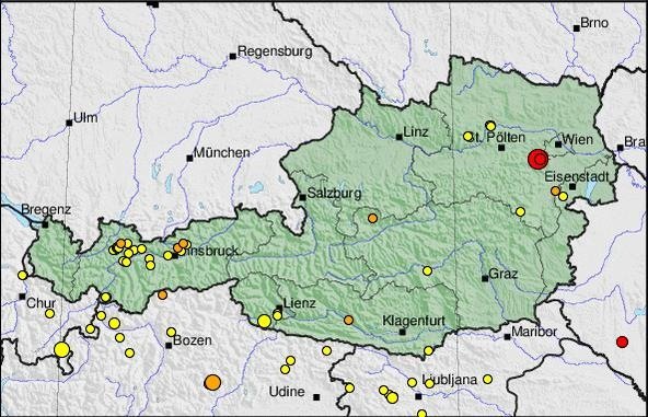 Arctische lucht en aardbeving "teisteren" Oostenrijk