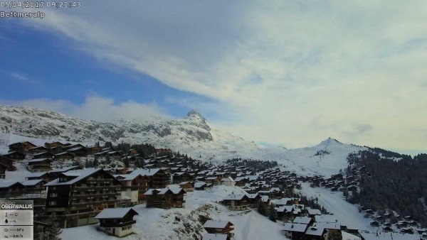 Alpen - Morgen koufront, noorden koud met sneeuw, zuiden zacht