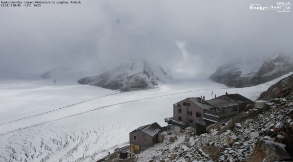 Alpen - Onbestendig weertype, sneeuwval in de bergen