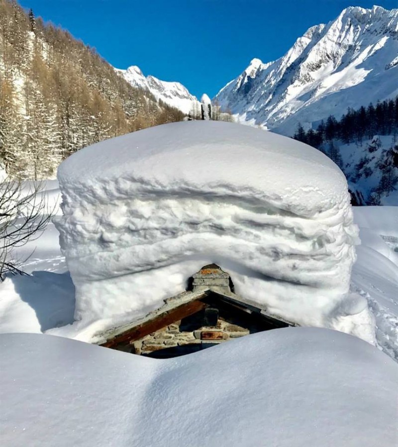 Alpen -  Turbulente week, veel sneeuw in Nordweststau