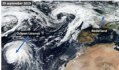 Lorenzo - een bijzondere orkaan op weg naar Europa