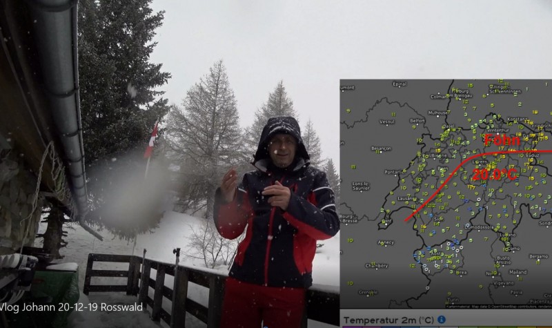 Alpen - Föhnstorm en koufront trekken over de Alpen