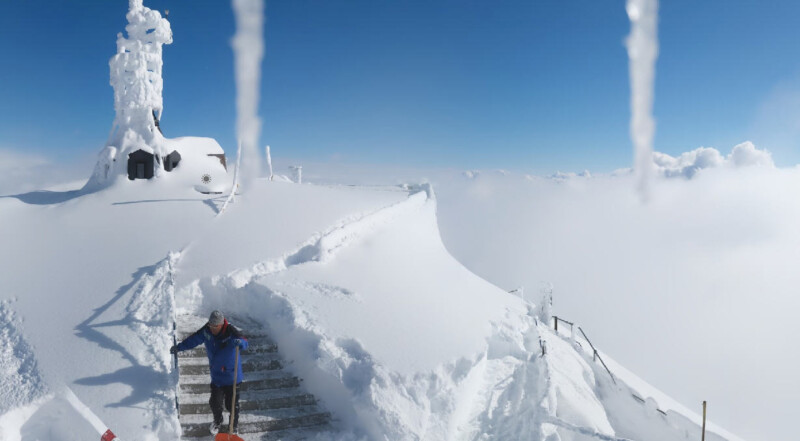 Alpen -  Verder afnemende Nordstau sneeuw, aanhoudend winters