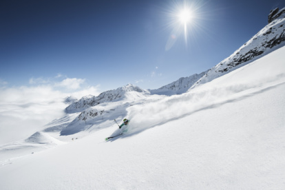 De vier skigebieden in het Stubaital in Tirol