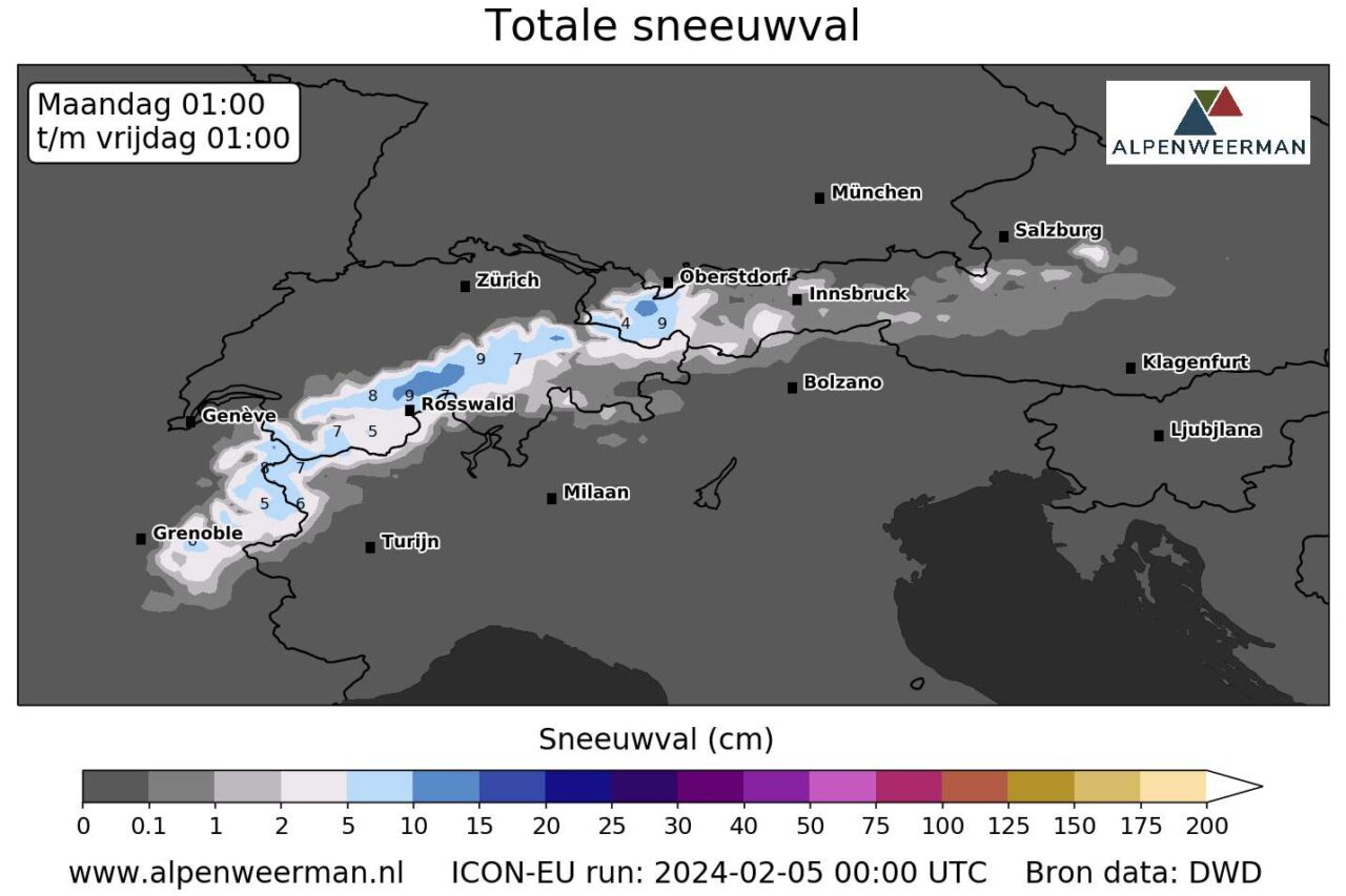 Alpen: Gaat het nog sneeuwen voordat de vakantie begint? - Alpenweerman